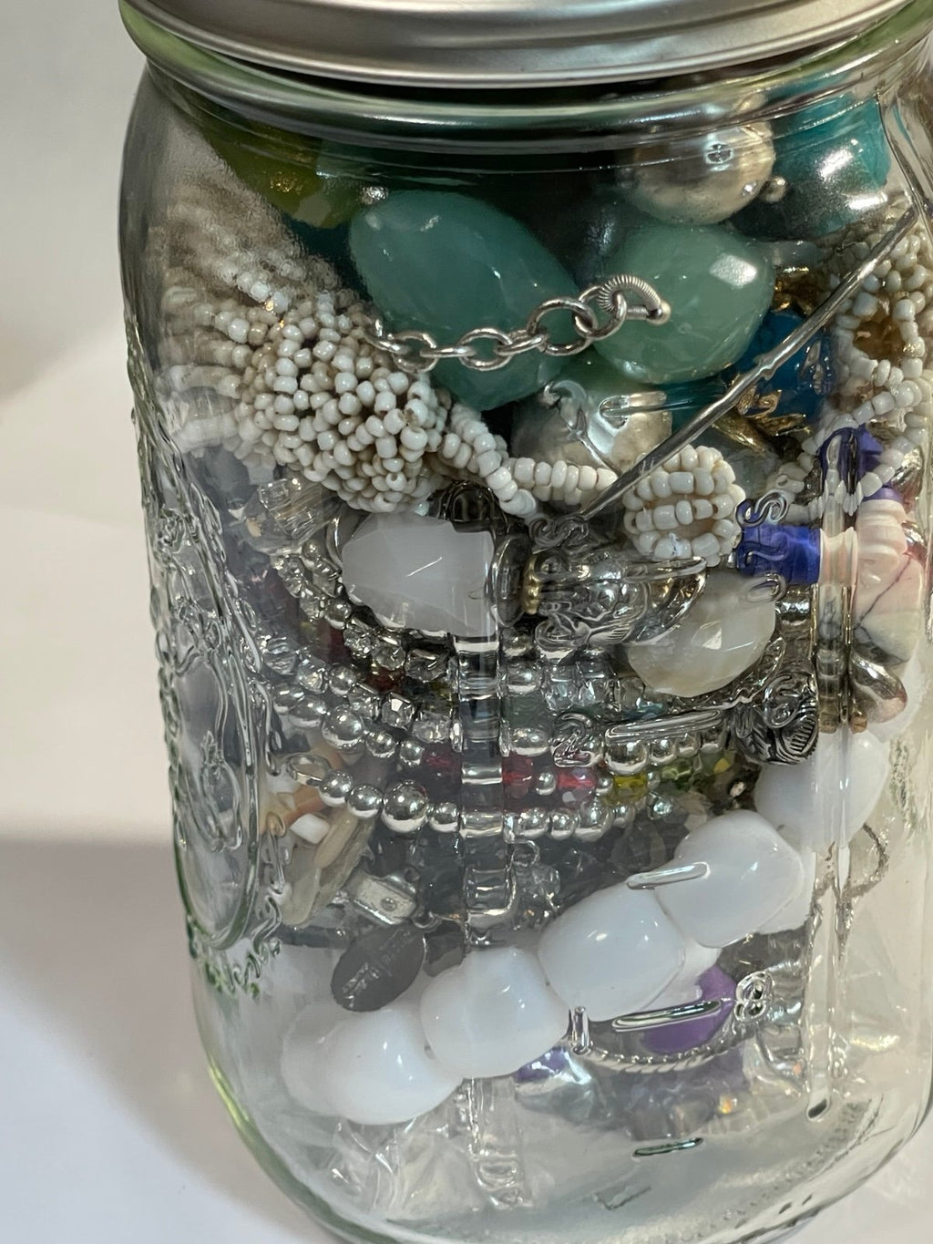 Wearable Quart Mason Mystery Jar Costume Jewelry Lot