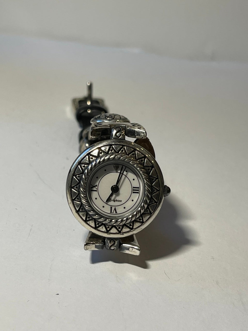 Brighton Tokyo Silver Tone Southwestern Link Bracelet Watch