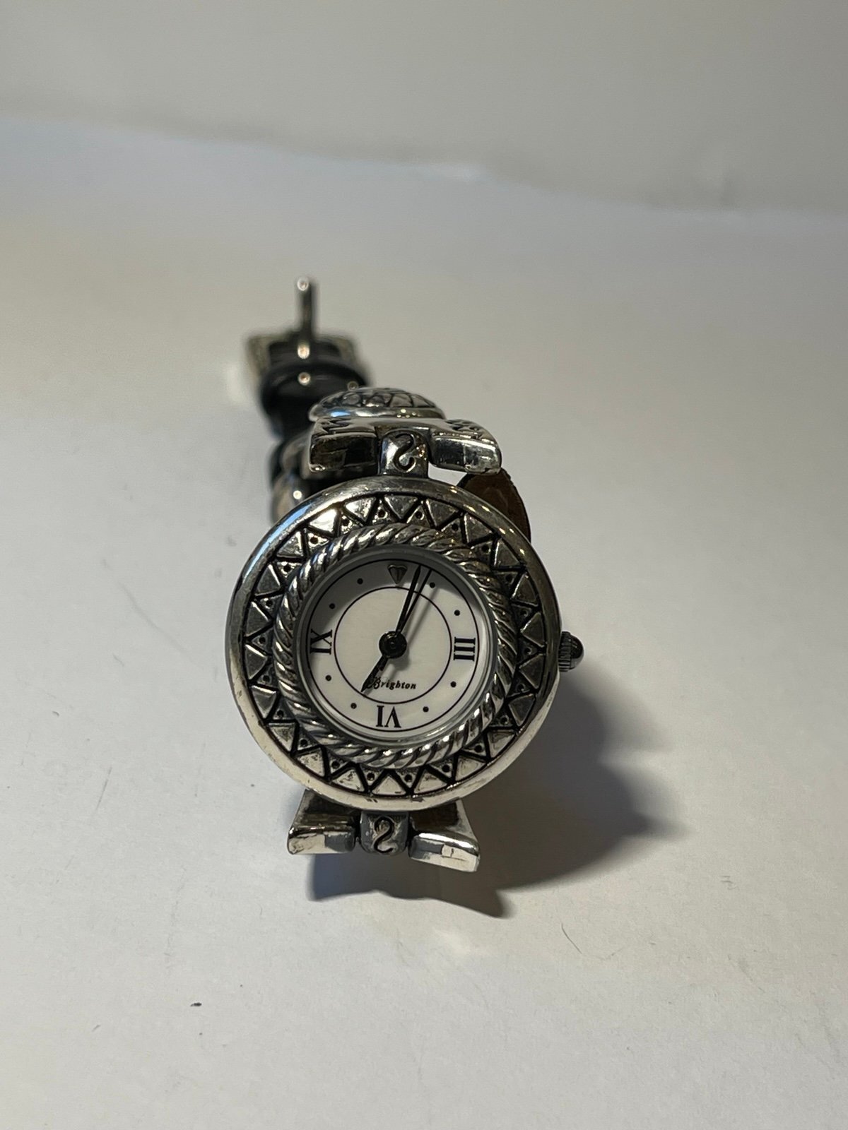 Brighton Tokyo Silver Tone Southwestern Link Bracelet Watch