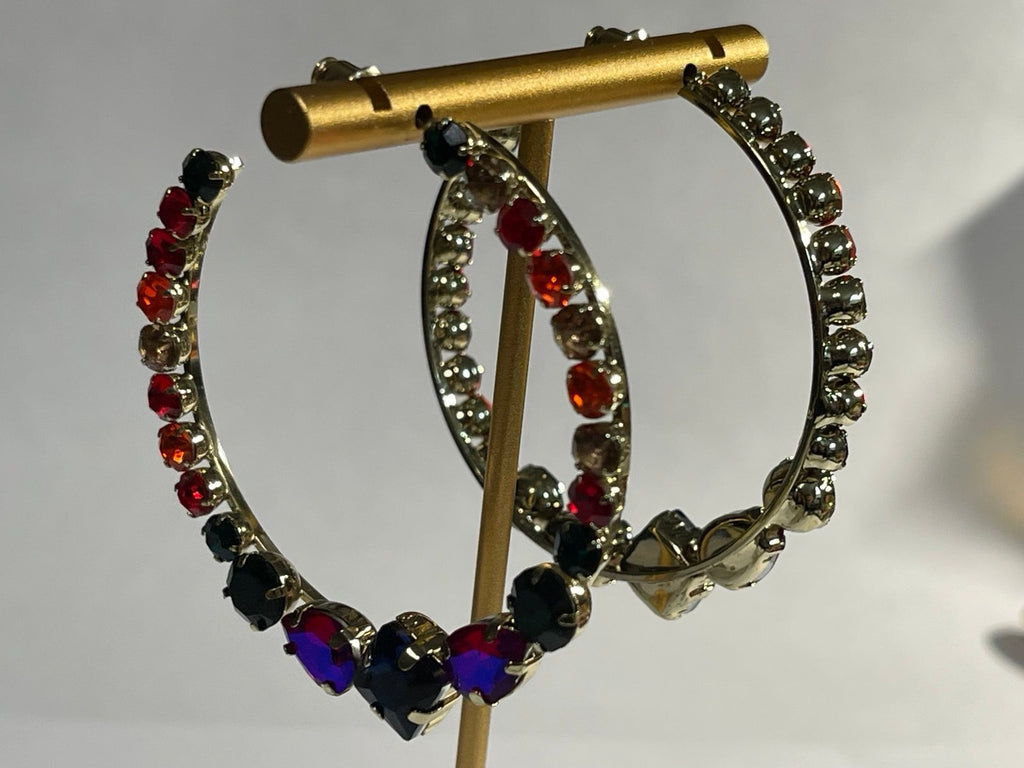 Eye Candy Lux Collections Crystal Goldplated Pierced Earrings