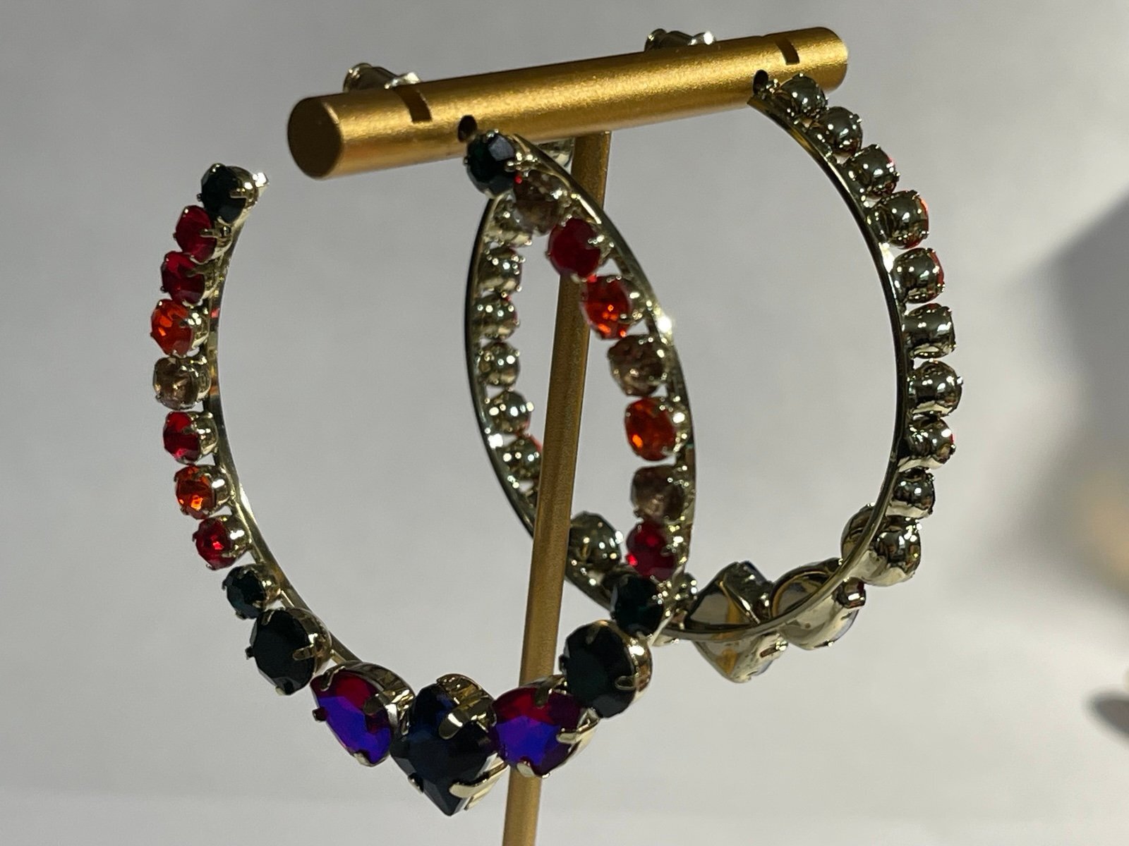 Eye Candy Lux Collections Crystal Goldplated Pierced Earrings