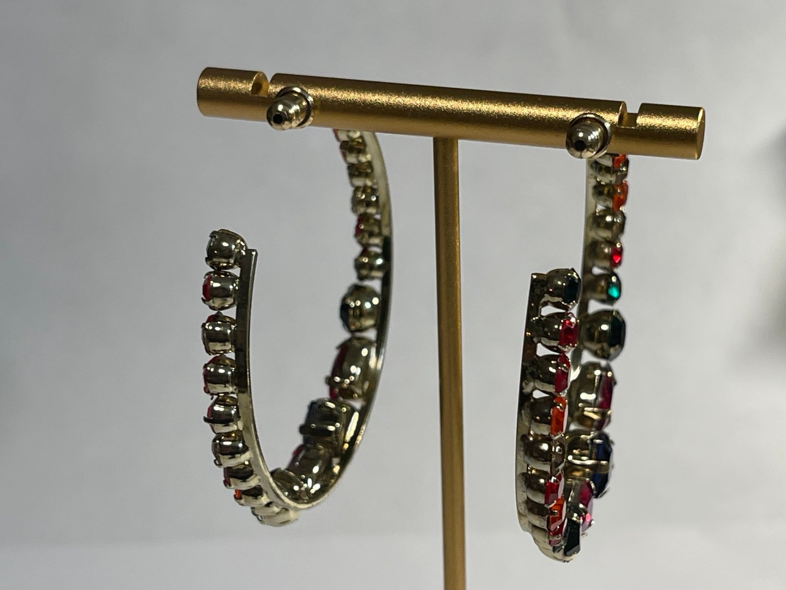 Eye Candy Lux Collections Crystal Goldplated Pierced Earrings