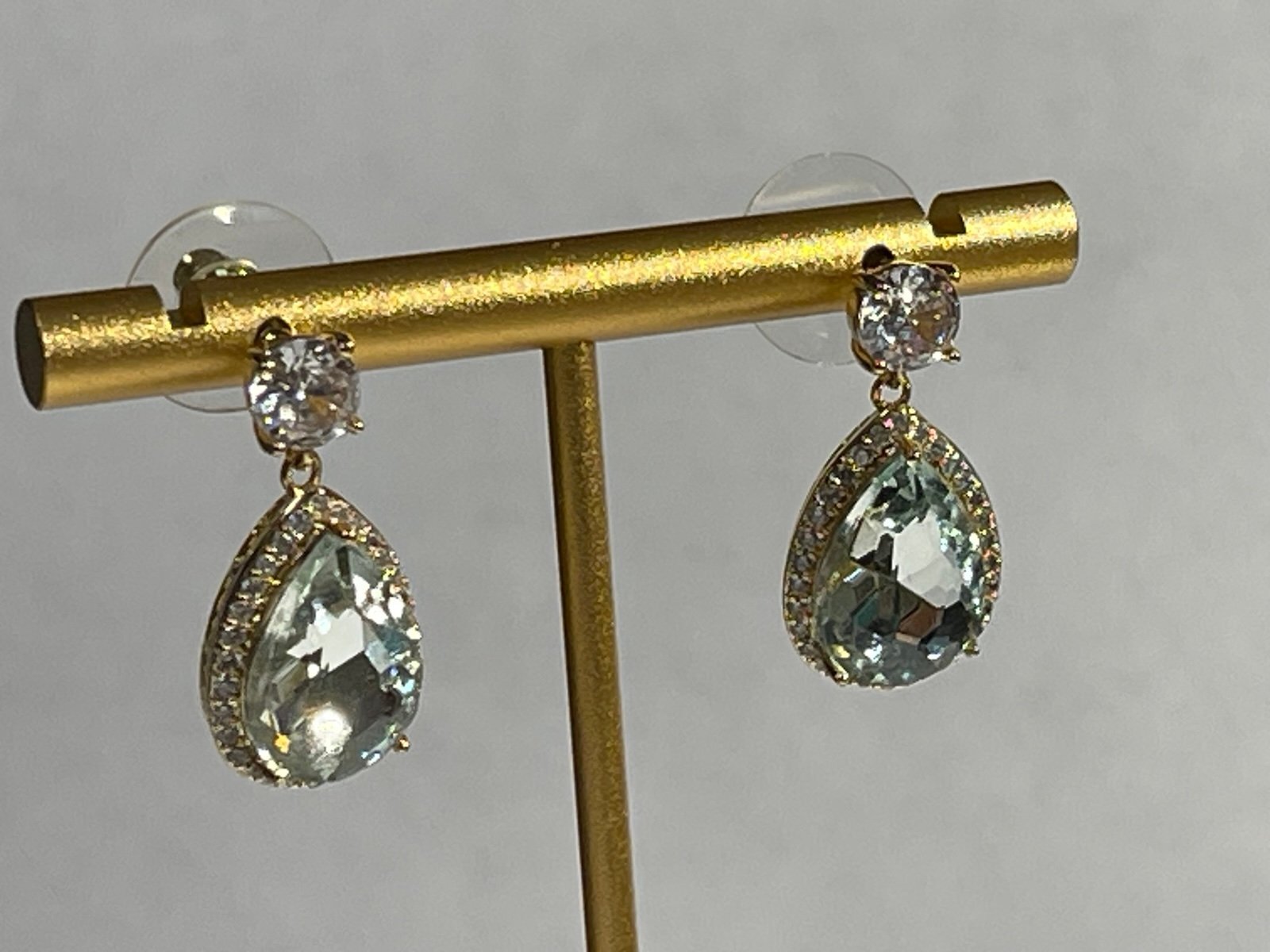 Anne Klein Faceted Crystal Earrings for Pierced Ears