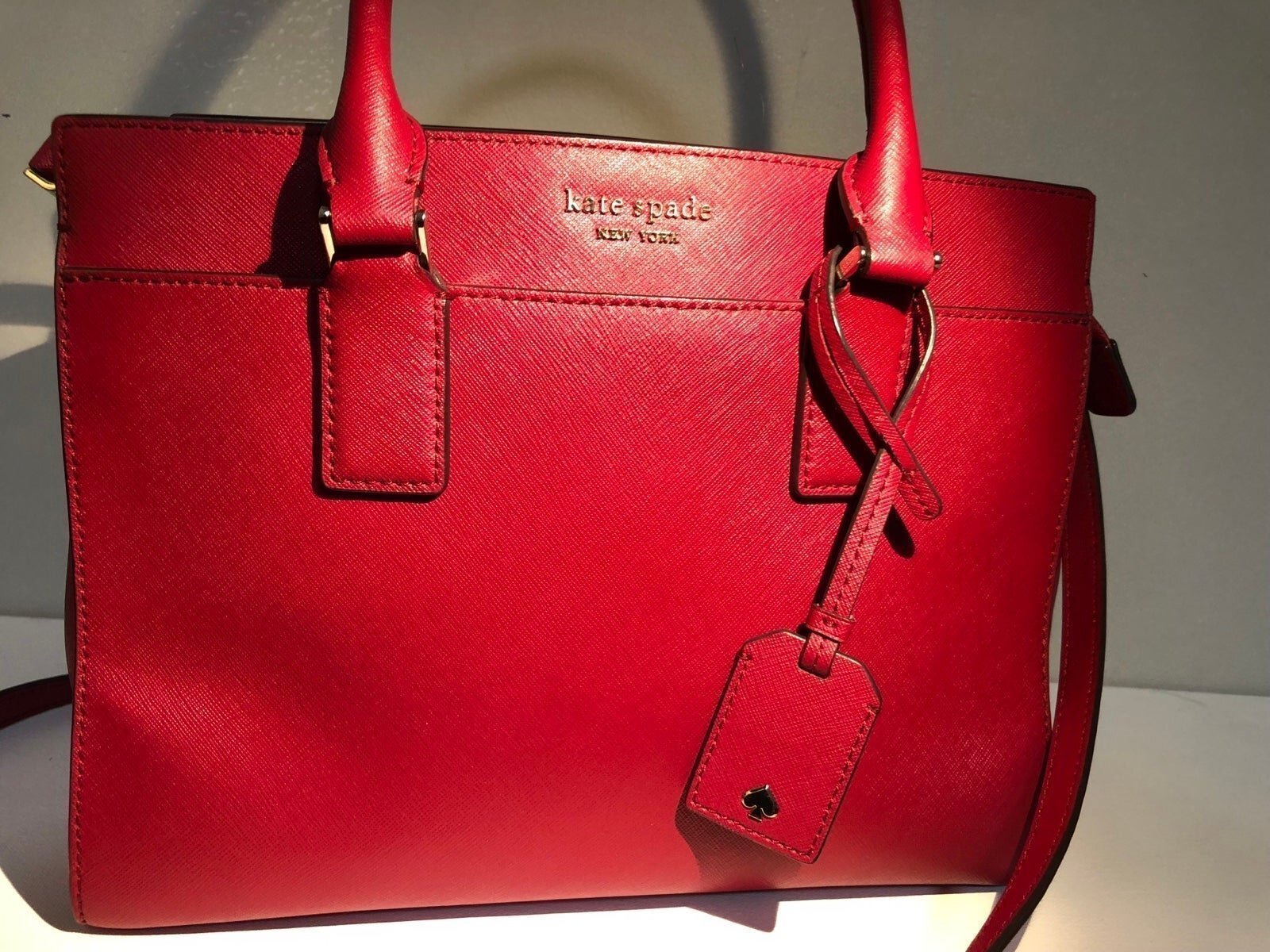 Kate Spade Cameron Red Leather Handbag + COA