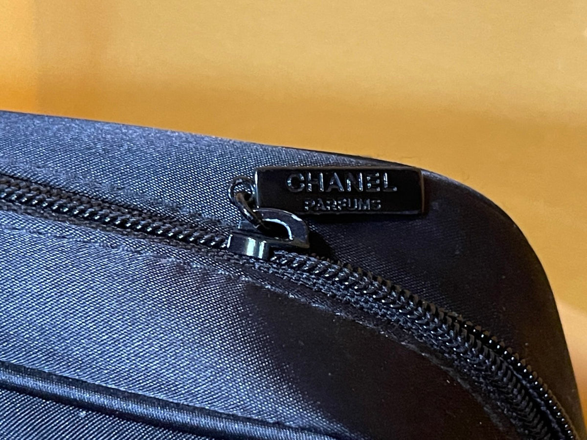 Chanel Parfums Black Cosmetic Bag