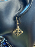 Vintage Celtic Knot Drop Earrings