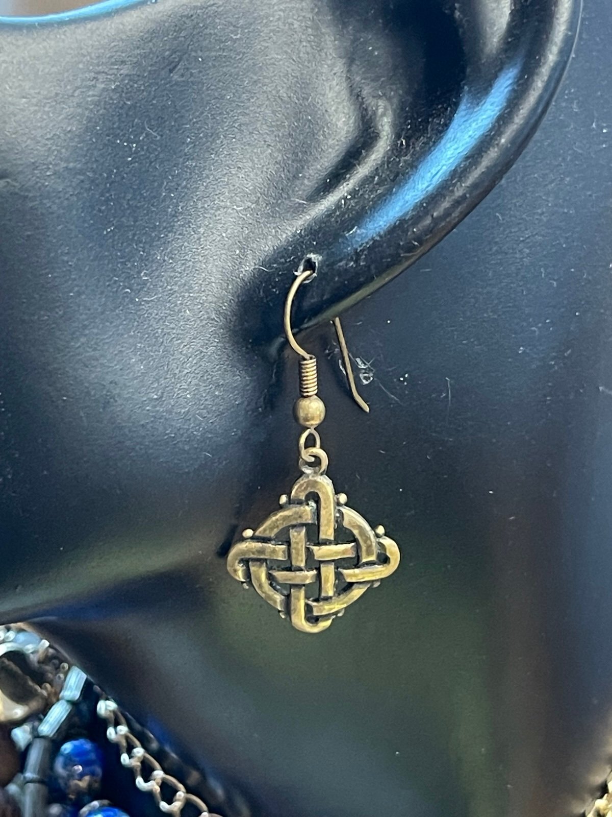 Vintage Celtic Knot Drop Earrings