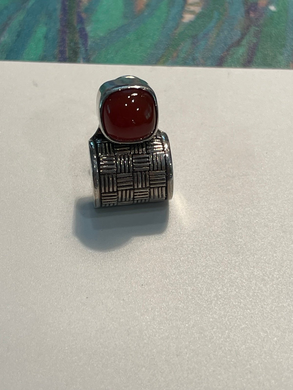 Vintage Deborah Armstrong & Co. Sterling Silver &  Carnelian Earrings