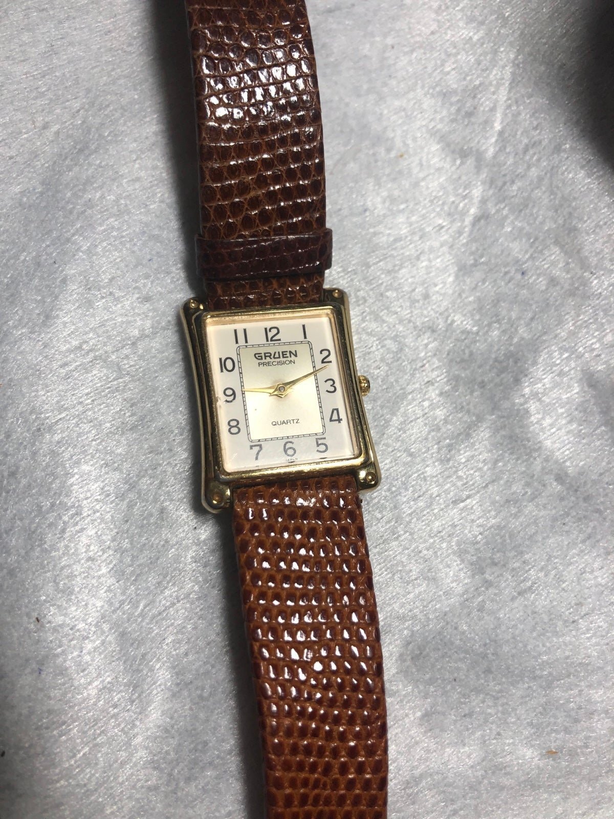 Gruen Precision Quartz Watch with Leather Strap