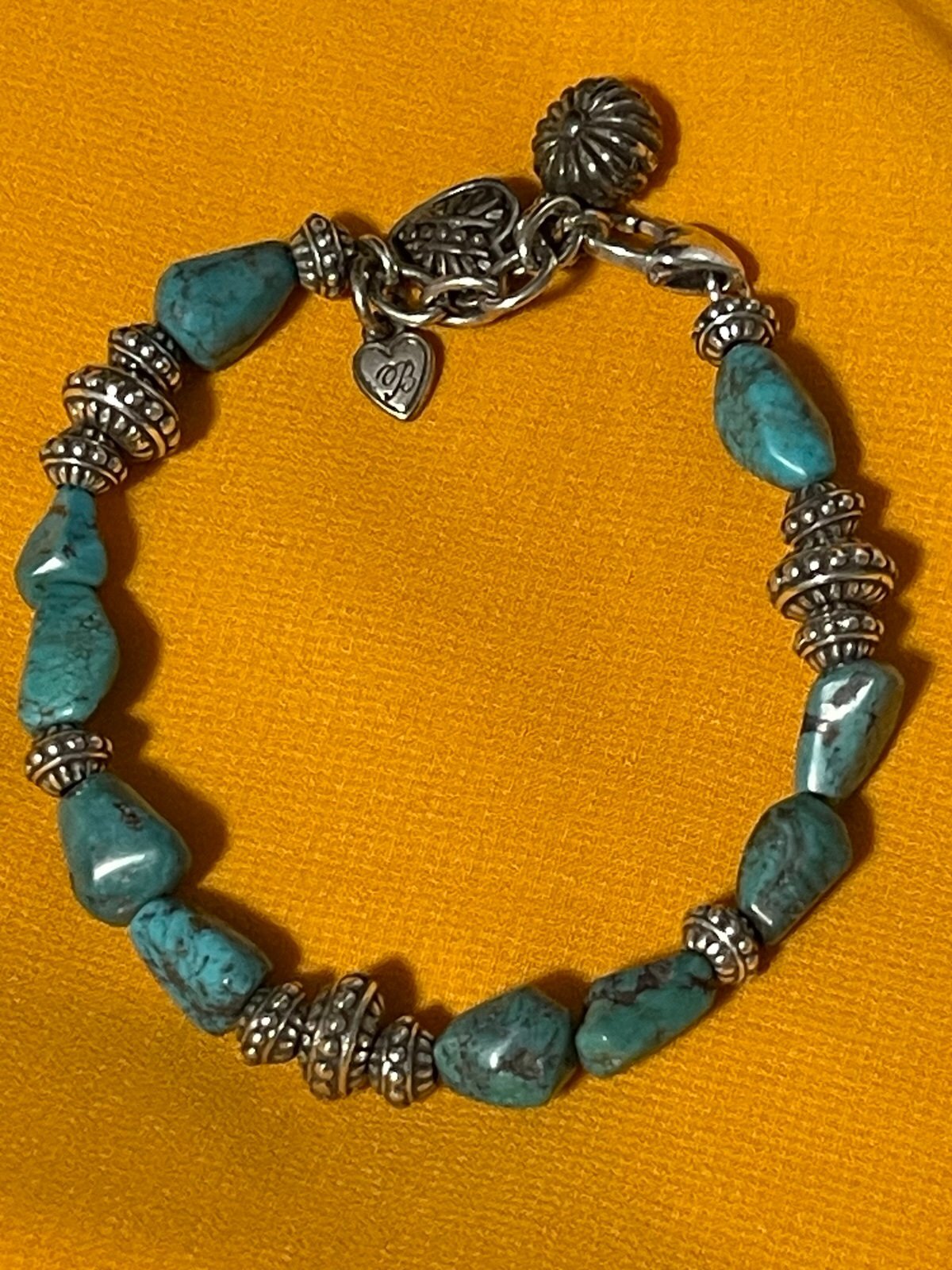 Brighton Howlite & Silvertone Bead Bracelet