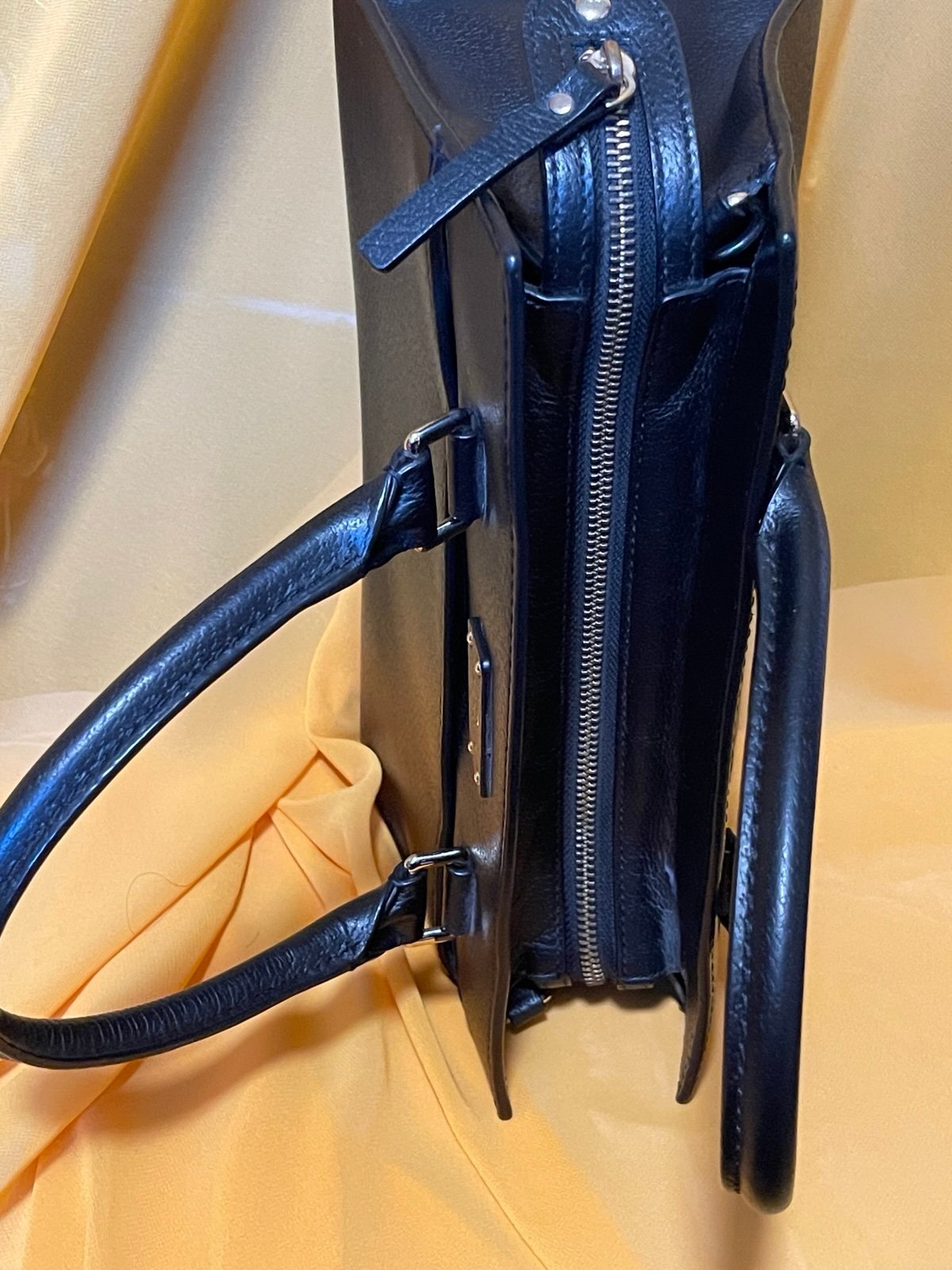 Kate Spade Cameron Black Leather Satchel Crossbody Bag + Cardholder Set