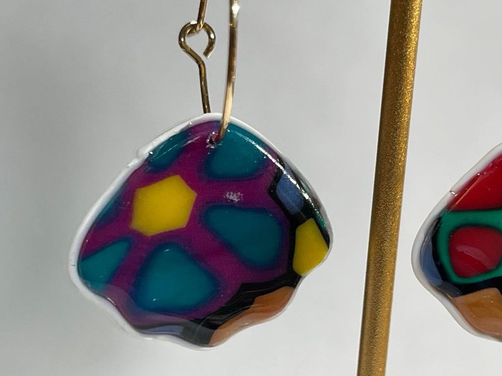 Hanging Orchid Designs Dangle Acrylic Earrings