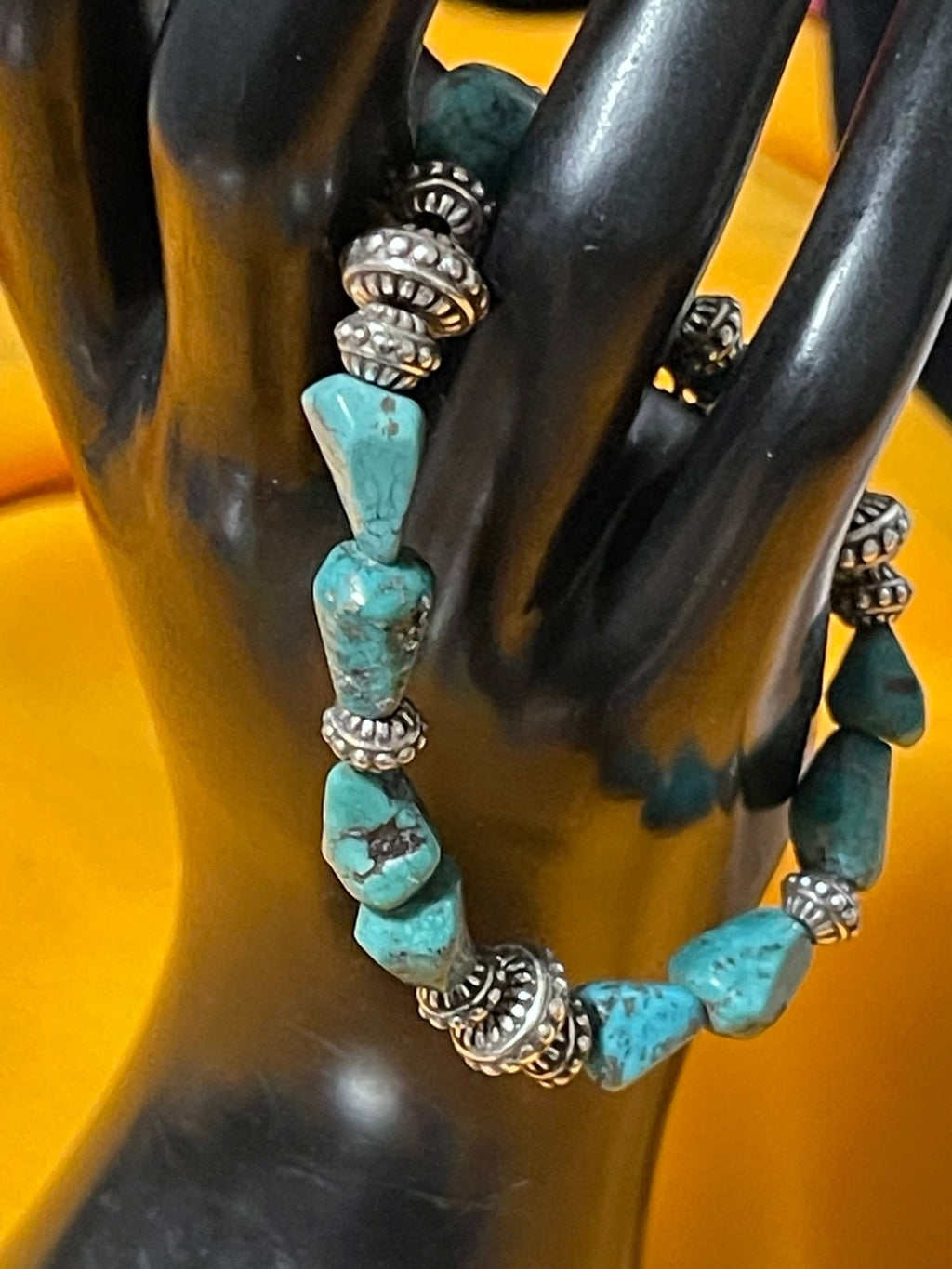 Brighton Howlite & Silvertone Bead Bracelet