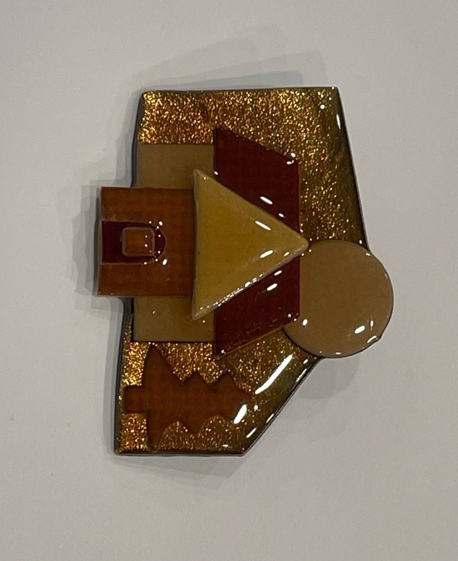 Lucinda Yates House Pin – Cabin & Pine Tree – Handmade Art Brooch – Portland ME