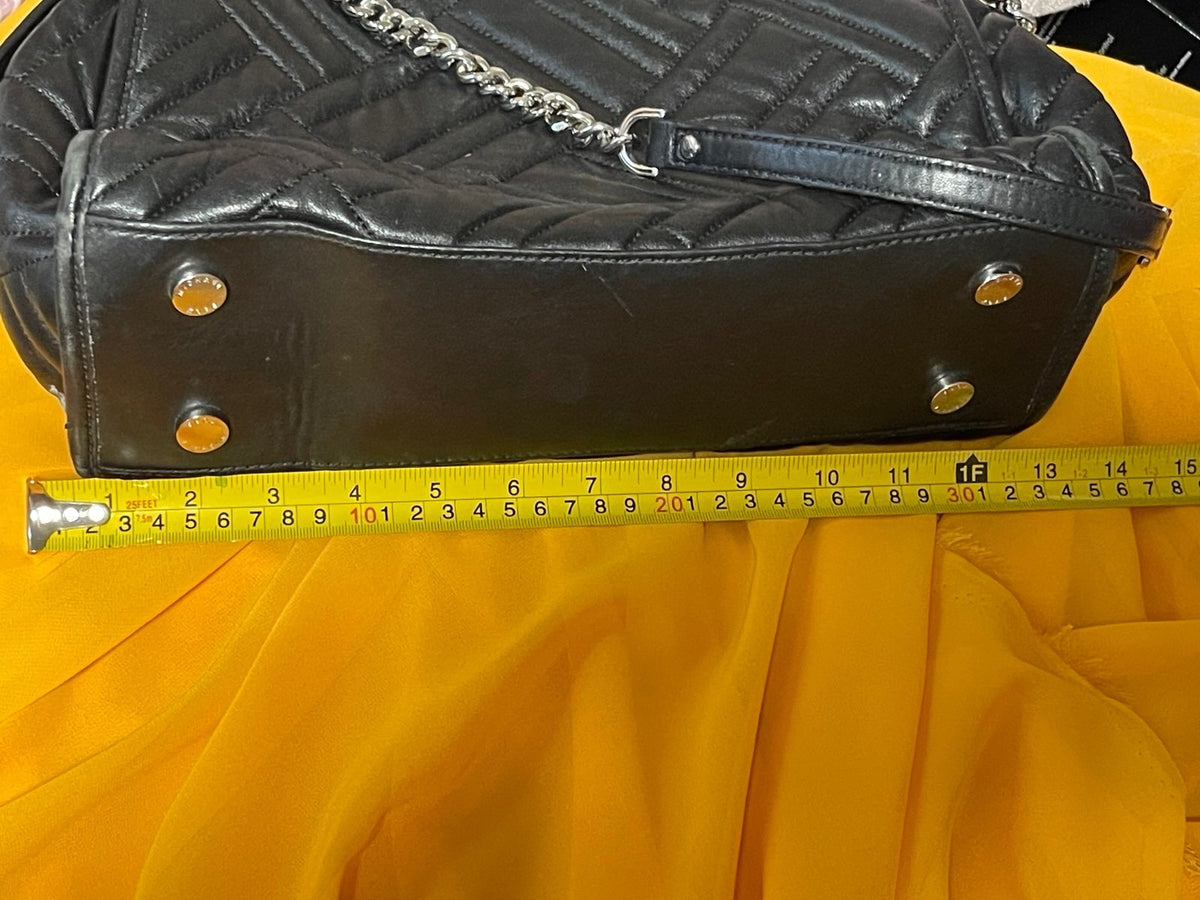 Michael Kors Black Quilted Leather Chain Shoulder Bag MK
