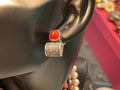 Vintage Deborah Armstrong & Co. Sterling Silver &  Carnelian Earrings