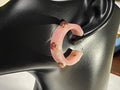 Inc International Concepts Pink Resin Hoop Earrings w/Rhinestone Accents