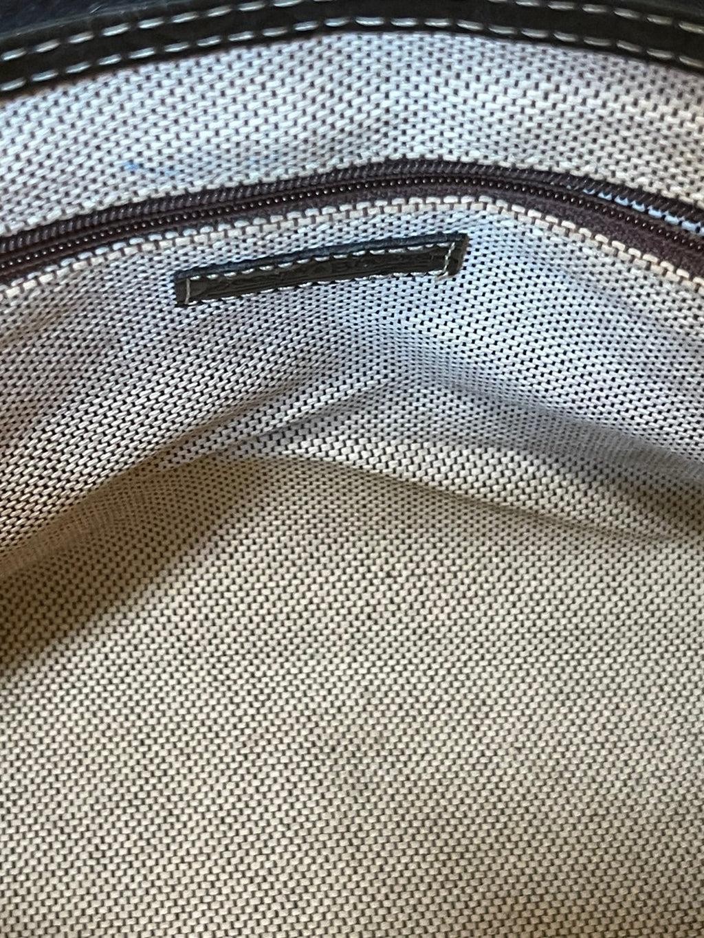 Dooney & Bourke Gray Black DB Monogram Satchel Shoulder Bag Zip Top