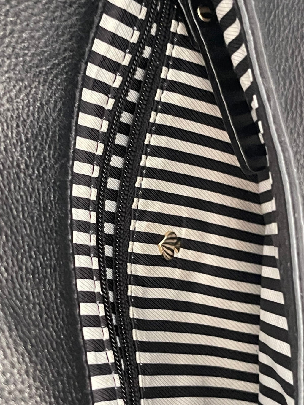 Kate Spade New York Black Pebbled Leather Crossbody purse / Bag Gold Zipper
