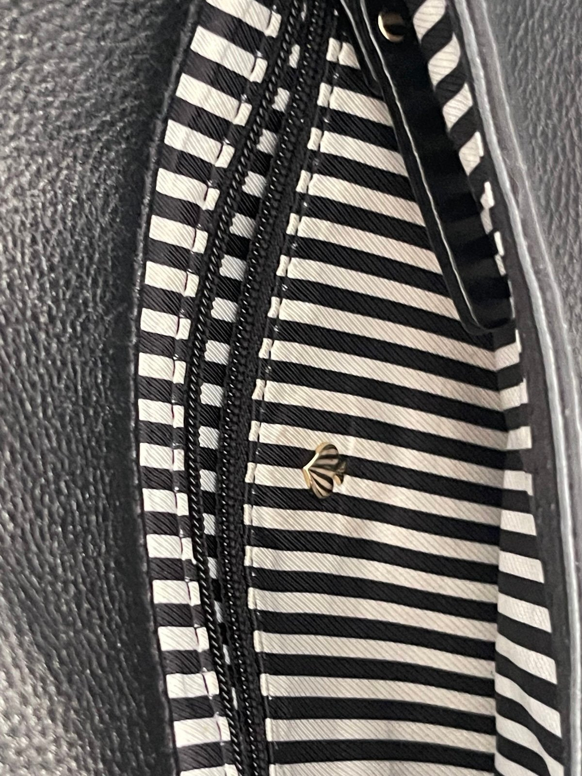 Kate Spade New York Black Pebbled Leather Crossbody purse / Bag Gold Zipper