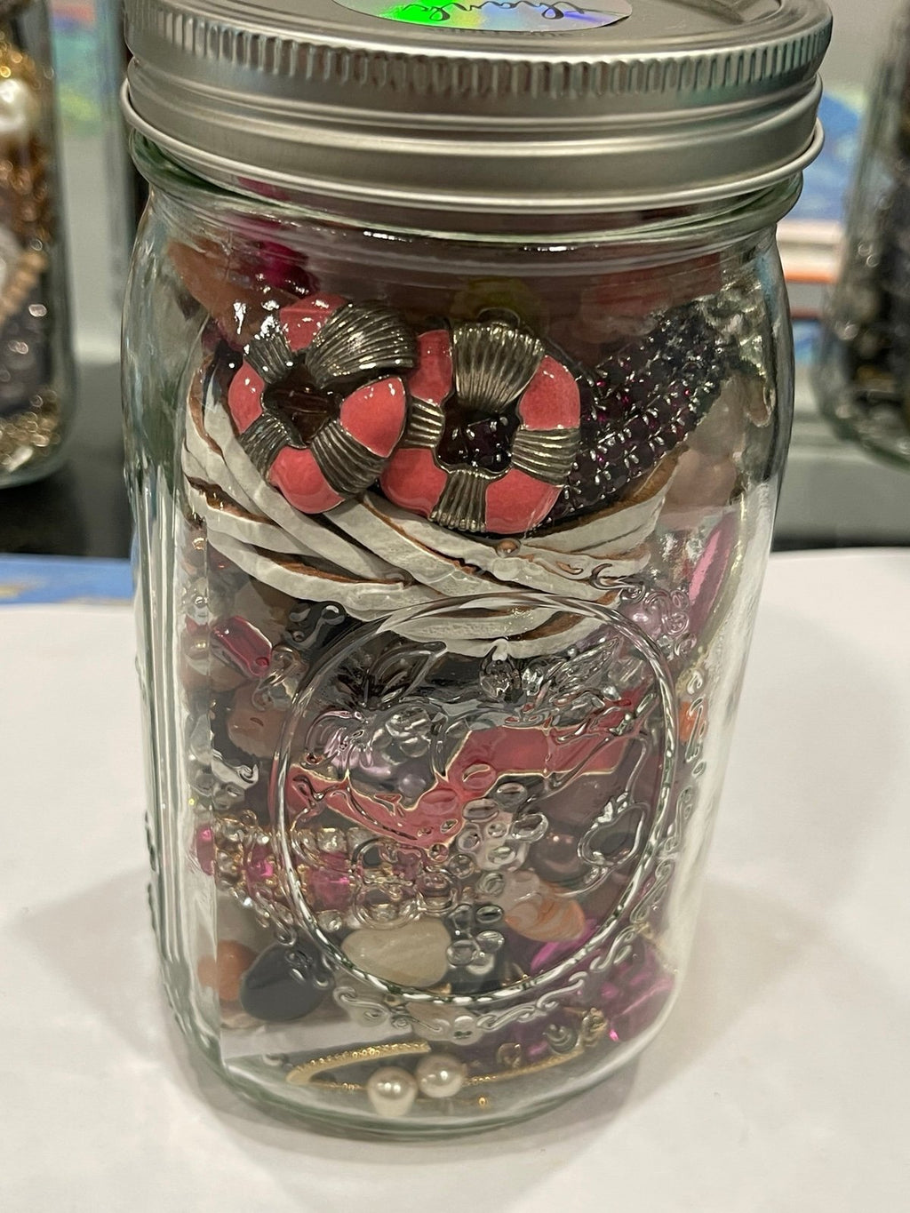 Wearable Quart Mason Mystery Jar Costume Jewelry Lot