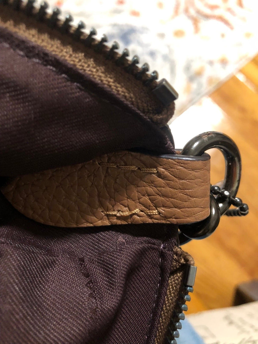 Coach Shay Pebbled Leather and Suede Shoulder Bag- preloved /Purse