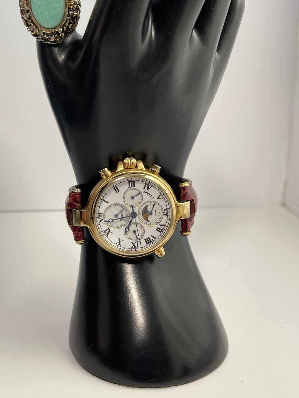 Men’s Stauer Automatic 13373 5ATM Watch with Leather Band