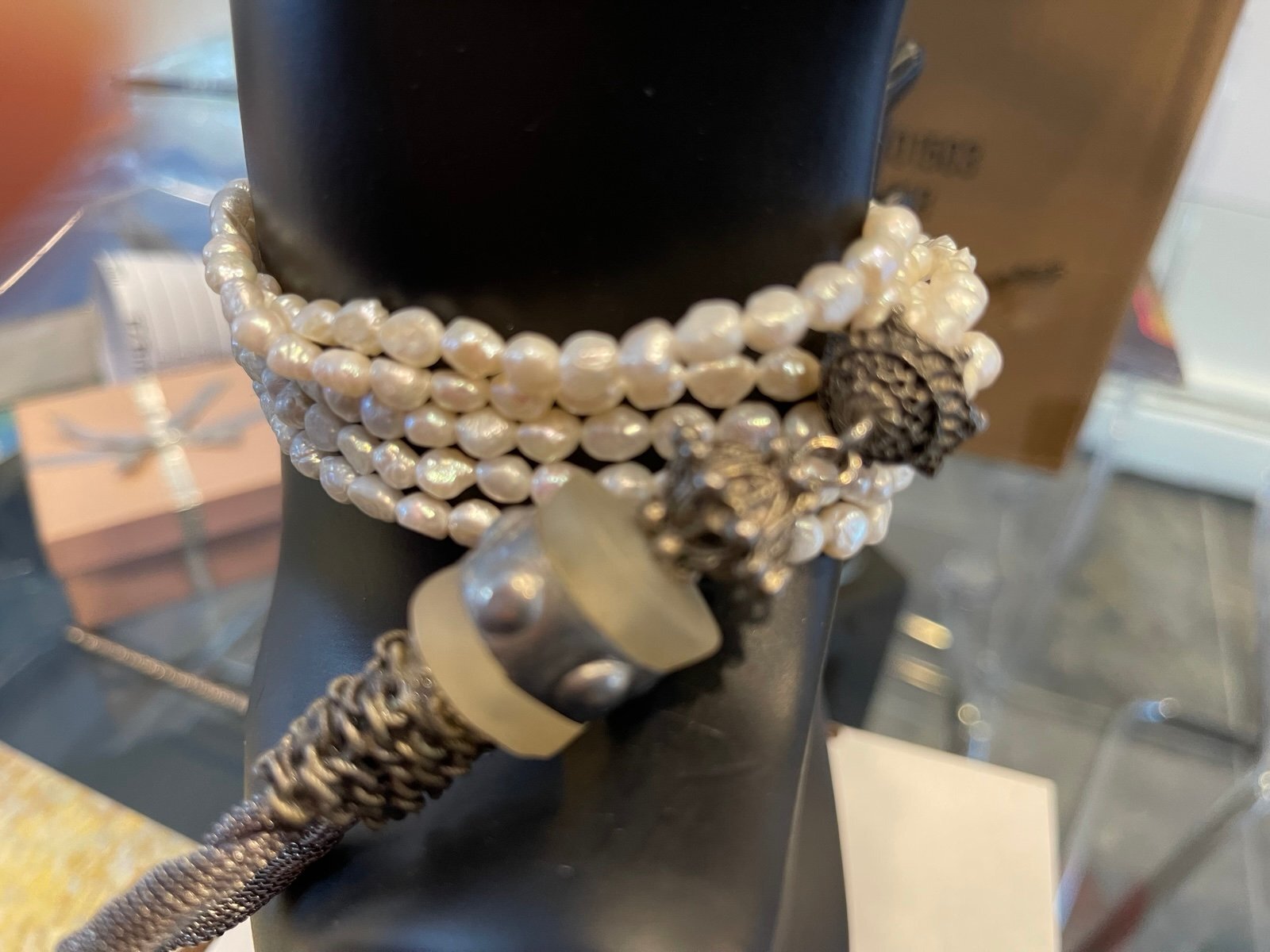Vintage 23" 5-Strand Freshwater Pearl Artisan Necklace