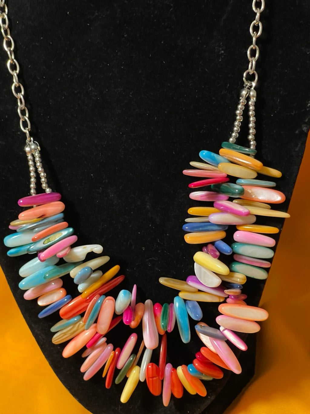 Tropic Pop DoubleStrand Shell Spike Necklace (20”)