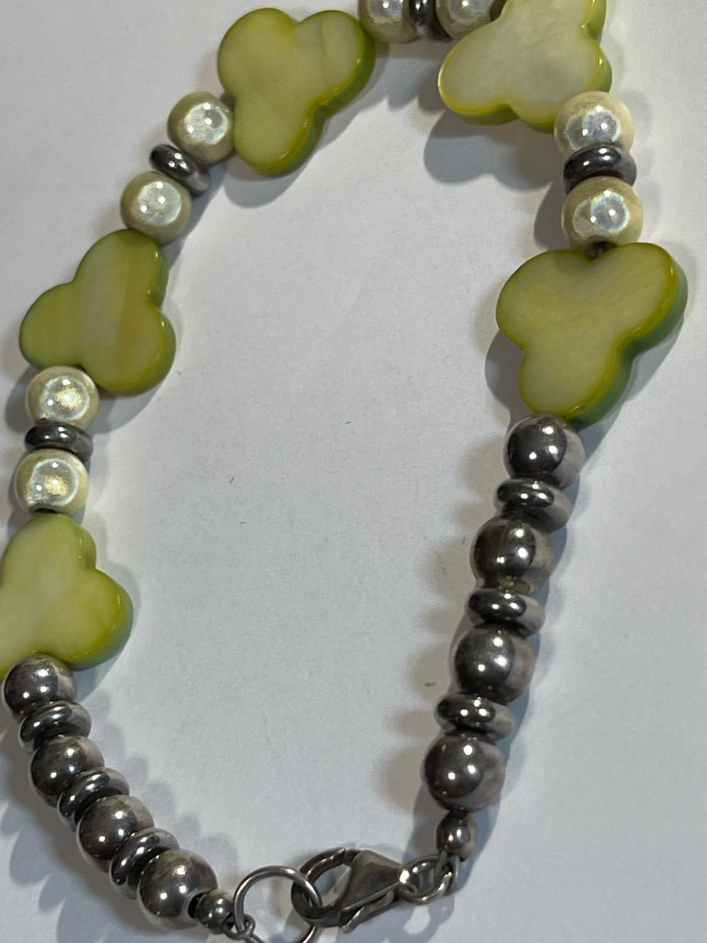 Sterling Silver Mother-of-Pearl & Freshwater Pearl Bracelet