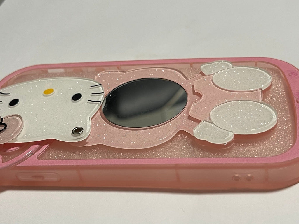 Super Cute! Pink Kitty IPhone 11 Phone Case with Mirror