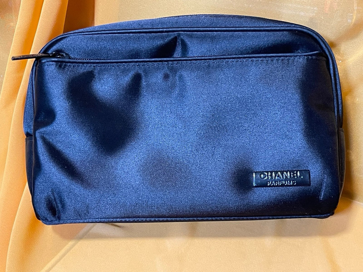 Chanel Parfums Black Cosmetic Bag