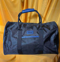 Versace Parfums Black Nylon Duffle Bag Weekender Travel Bag Greek Key Strap