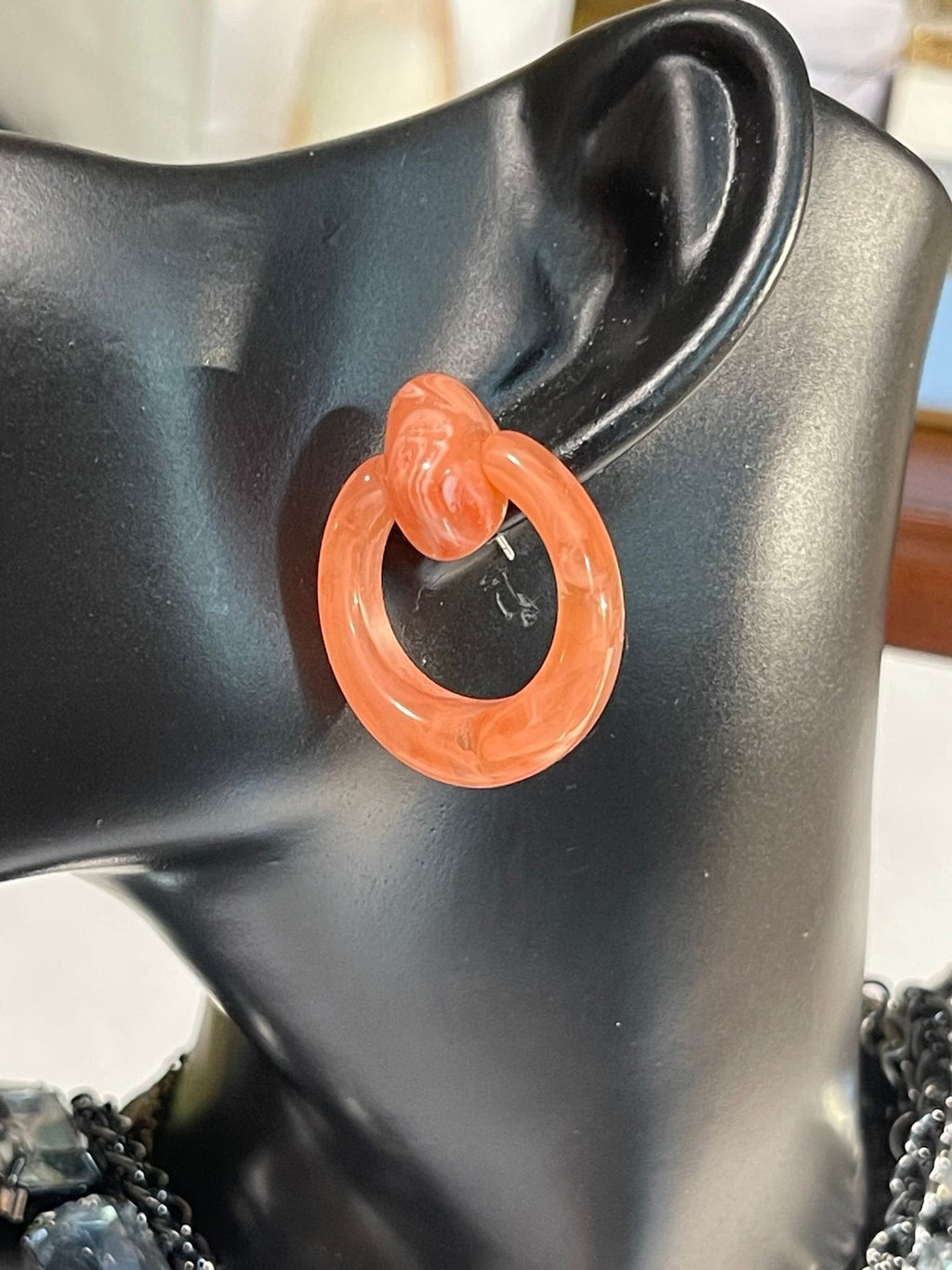 Darbi Angell Acrylic Pink Earrings NIB