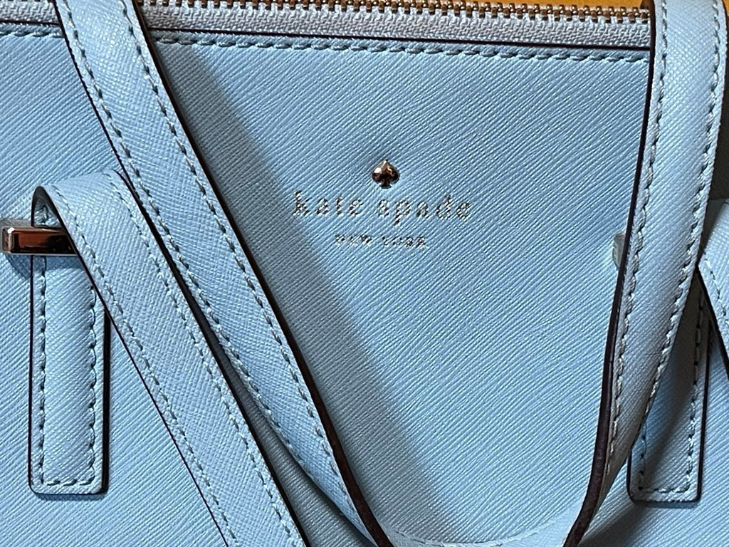 Kate Spade Light Blue Saffiano Leather Satchel Crossbody PXRU4471