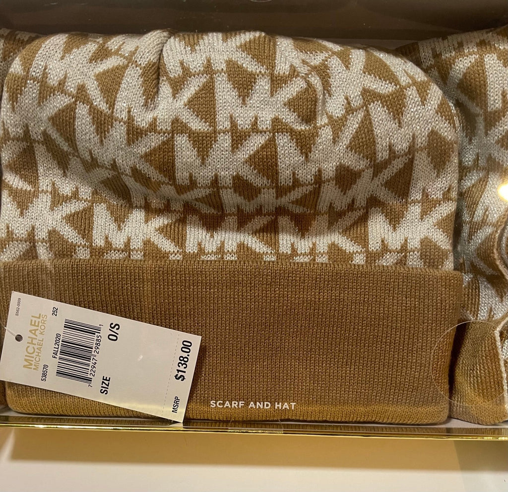 Michael Kors Scarf & Hat Set w/ Gift Box Never Worn