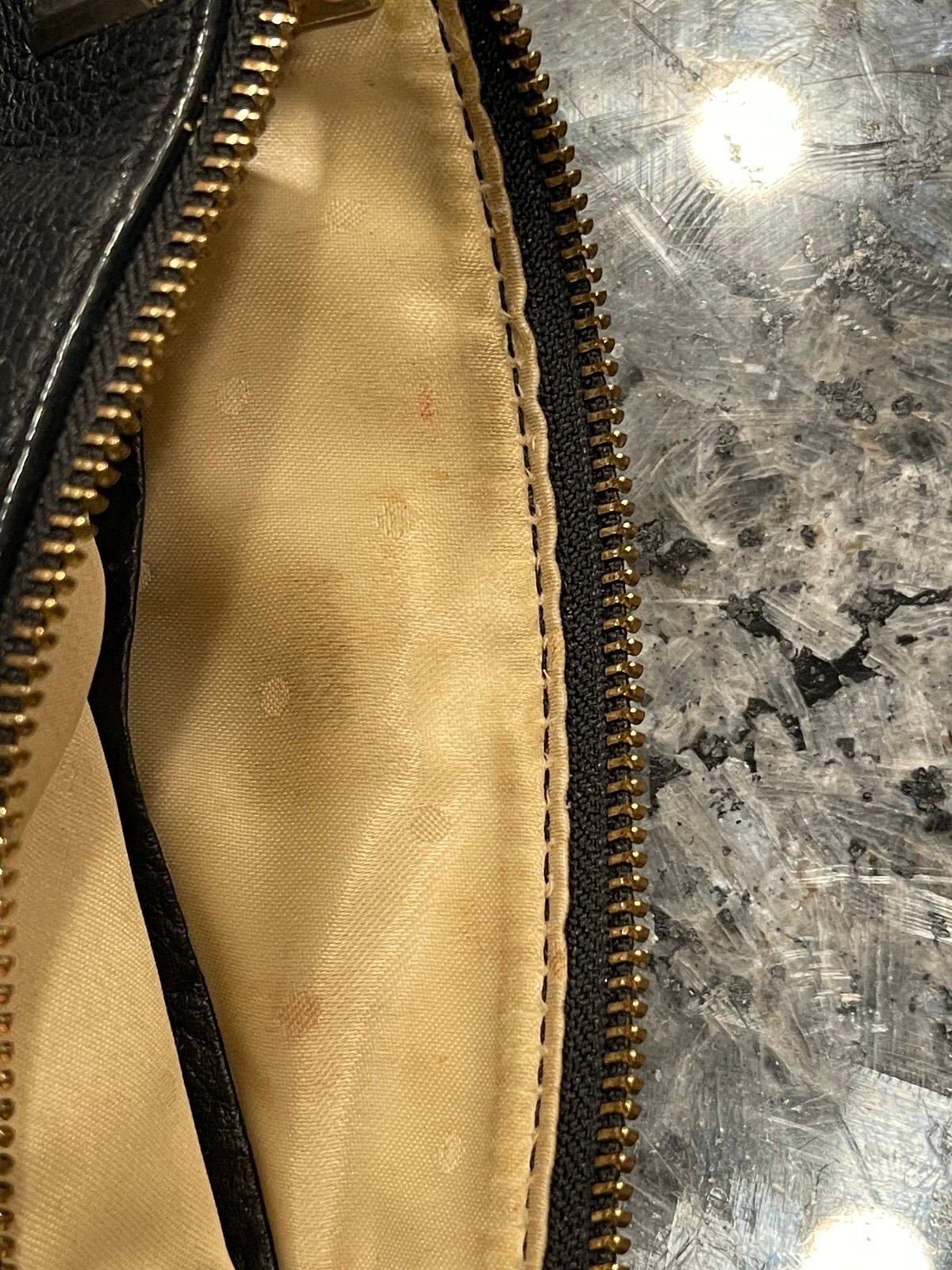Kate Spade New York Gold Coast Black Pebbled Leather Chain Shoulder Bag