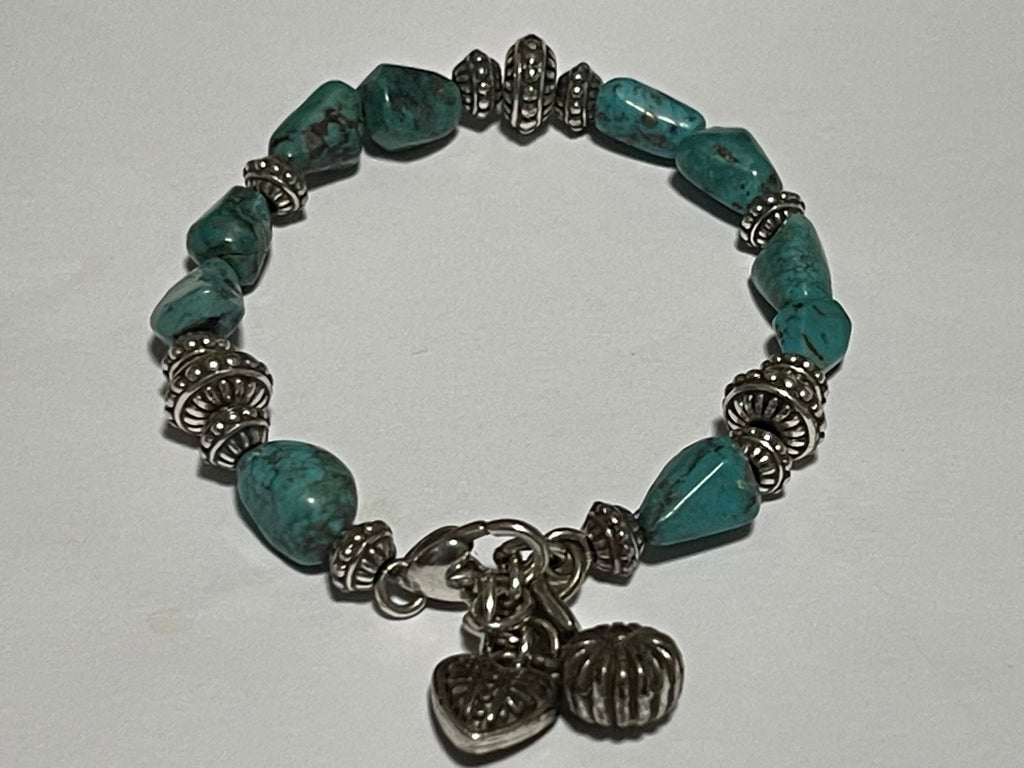 Brighton Howlite & Silvertone Bead Bracelet