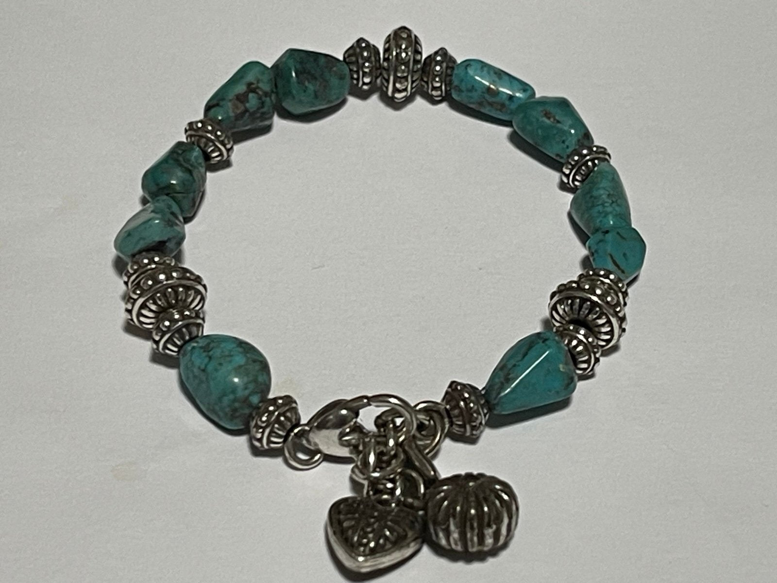 Brighton Howlite & Silvertone Bead Bracelet
