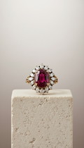 Vintage Ruby Cocktail Ring