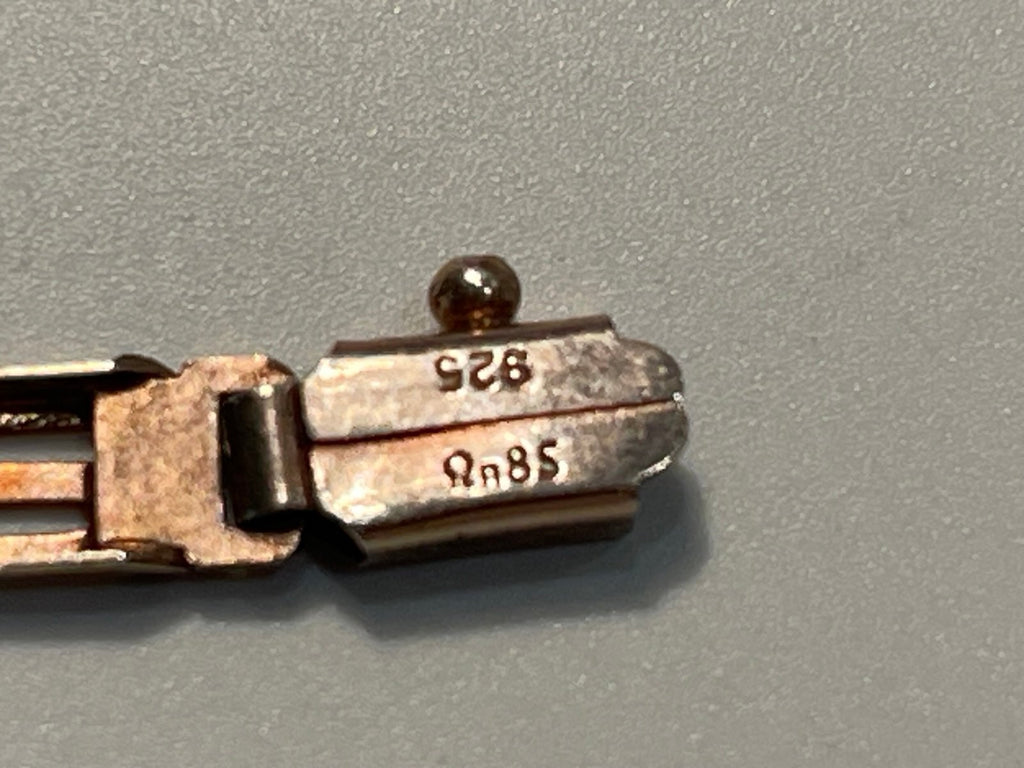 Vintage Meanders Design Greek Key Pattern 925 Sterling Silver Bracelet