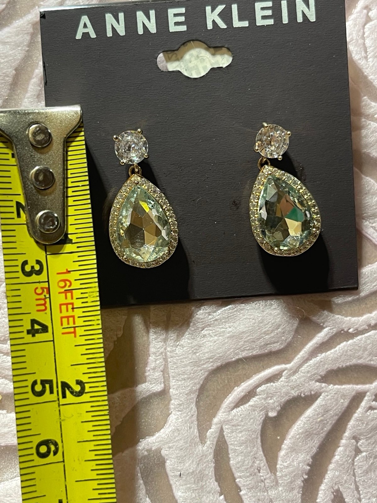 Anne Klein Faceted Crystal Earrings for Pierced Ears