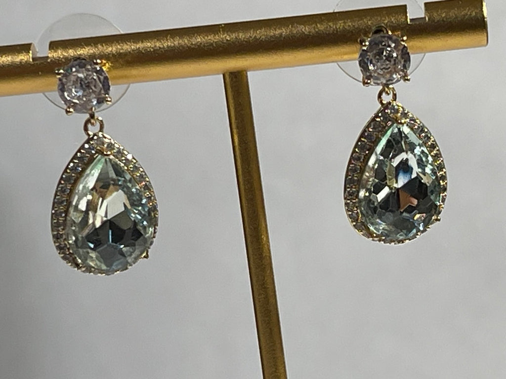 Anne Klein Faceted Crystal Earrings for Pierced Ears