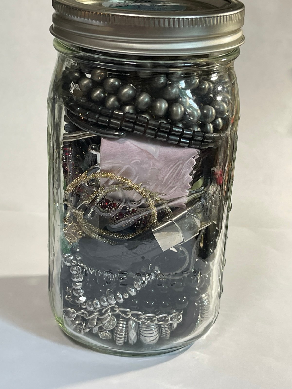 Wearable Quart Mason Mystery Jar Costume Jewelry Lot