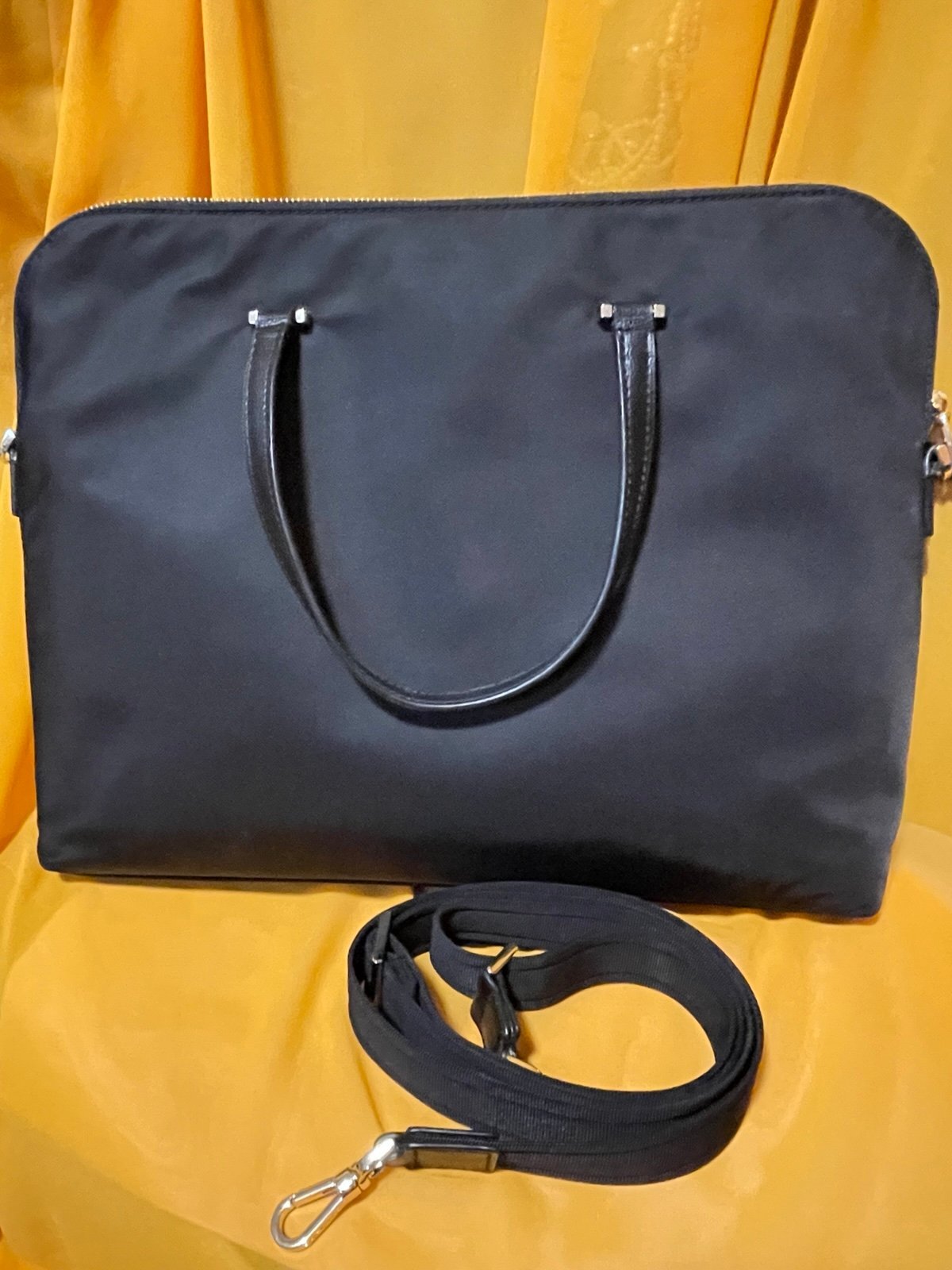 Kate Spade Nylon Laptop Tote Black Work Bag Crossbody Shoulder Bag