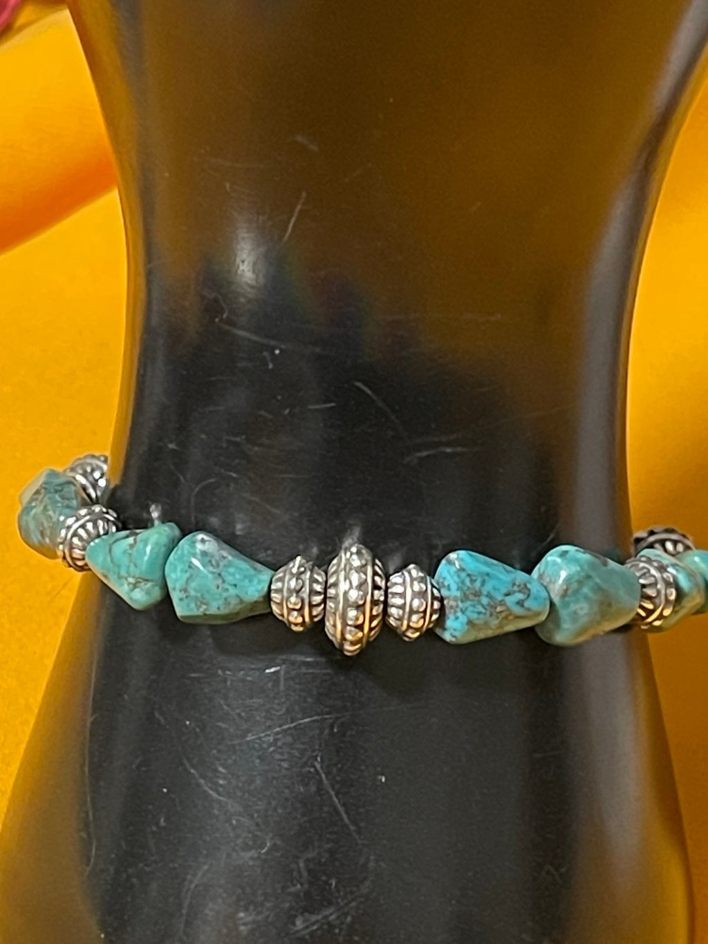 Brighton Howlite & Silvertone Bead Bracelet