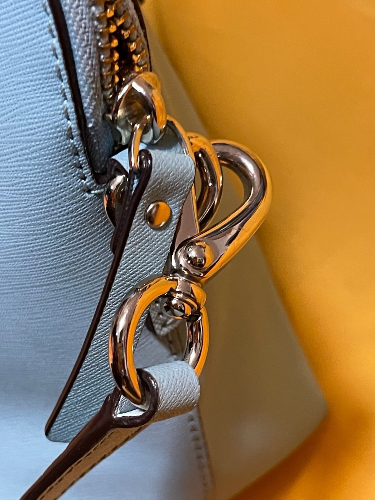 Kate Spade Light Blue Saffiano Leather Satchel Crossbody PXRU4471