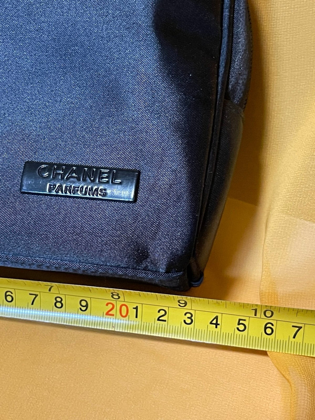 Chanel Parfums Black Cosmetic Bag