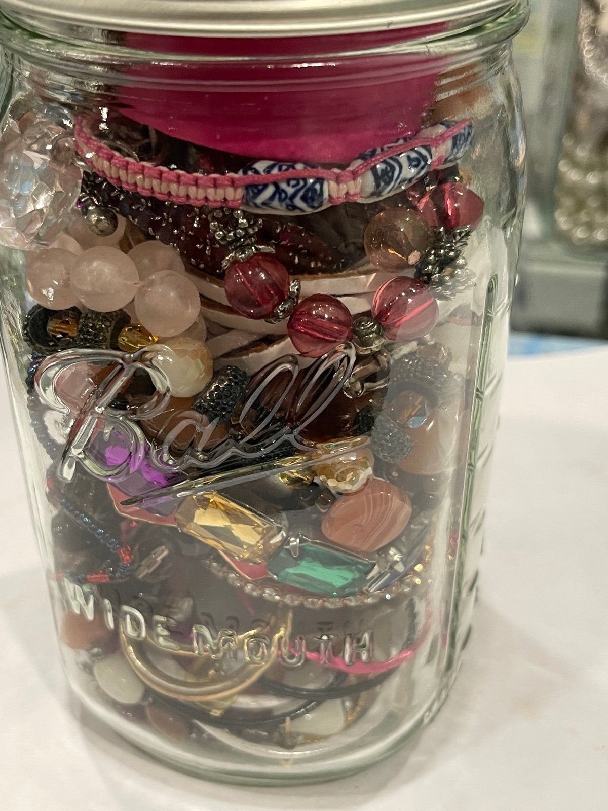 Wearable Quart Mason Mystery Jar Costume Jewelry Lot