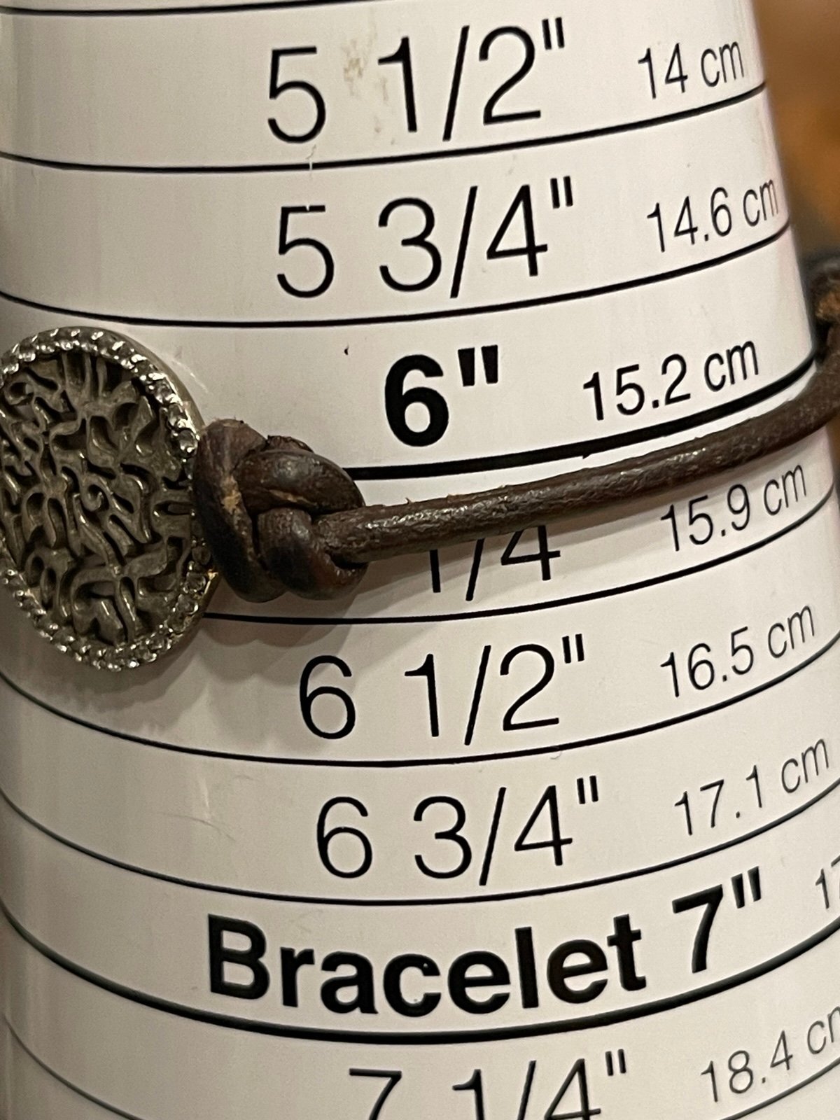 Shema-Or 925 Sterling Tree of Life Leather Bracelet – Small 6”